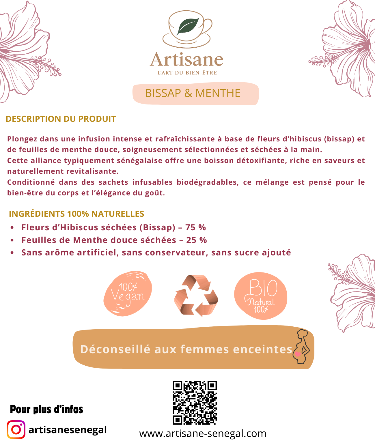 SAVANE ROUGE - Bissap & Menthe (Infusettes)