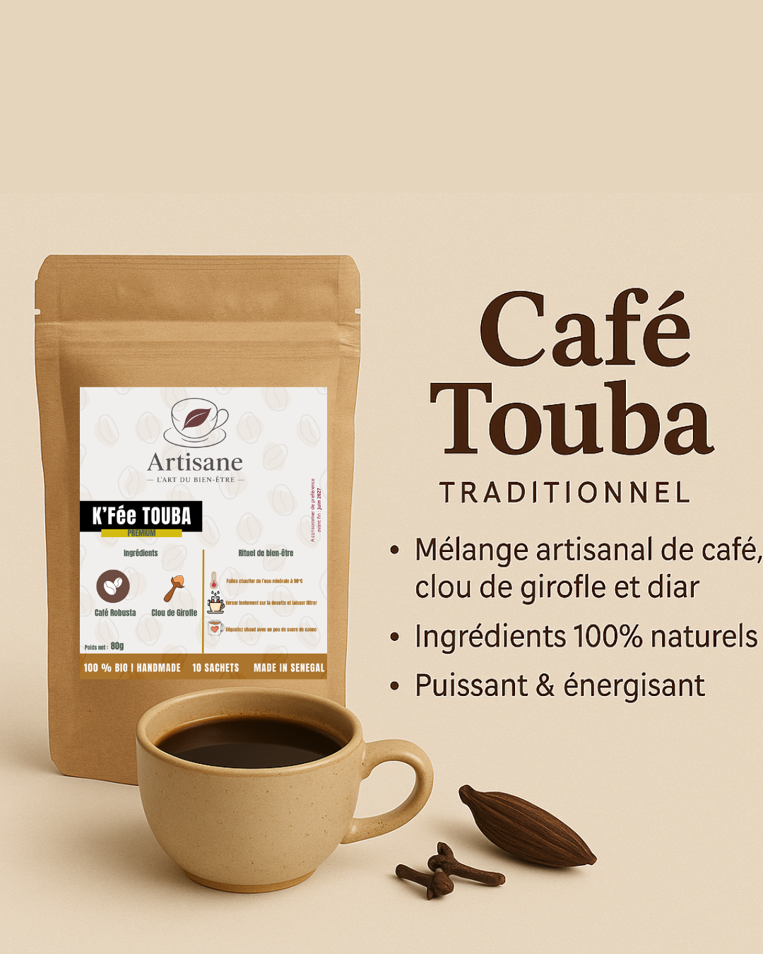 K'FÉE TOUBA - Café Touba (Infusettes) - ARTISANE