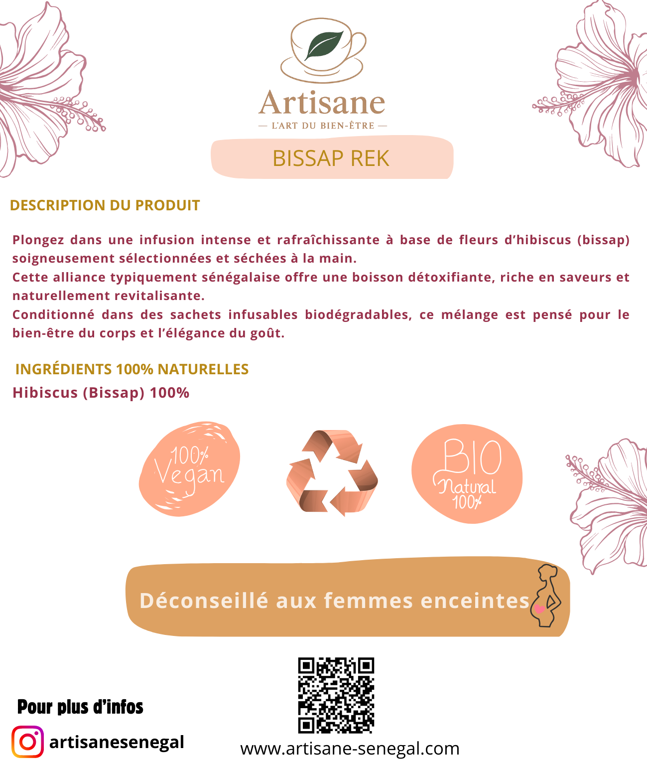 SAVANE ROUGE - Bissap Nature (Infusettes)