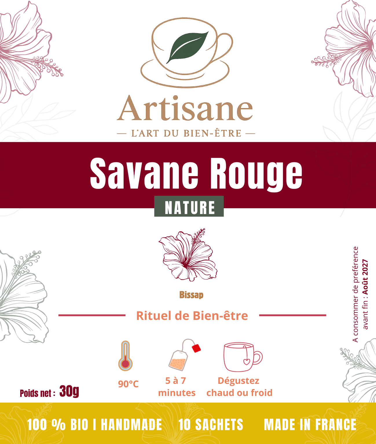 SAVANE ROUGE - Bissap Nature (Infusettes)
